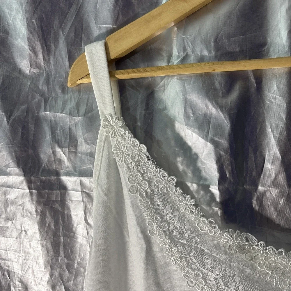 Avon White Cotton Lace Chemise Nightgown Lingerie Size 3X Brand New - Picture 4 of 6